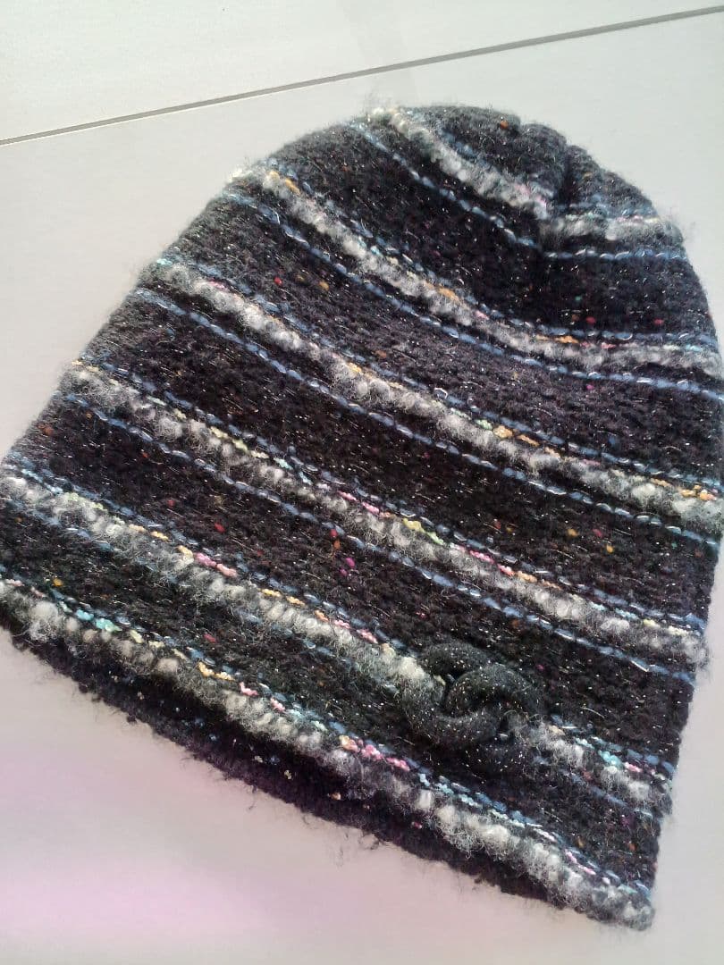 正規品　 ニット帽　ビーニー　黒　ラメ　帽子　CCマーク
