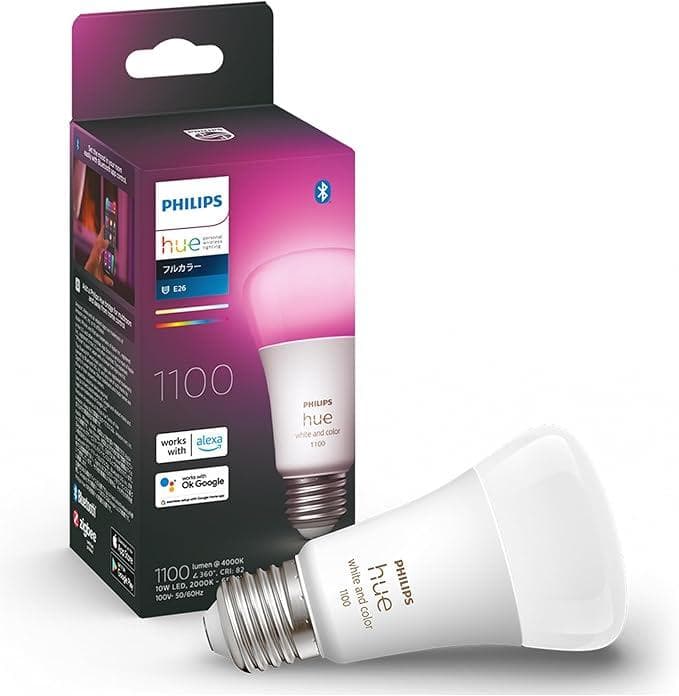 Philips Hue フルカラー スマート電球 E26 75W相当×2個セット