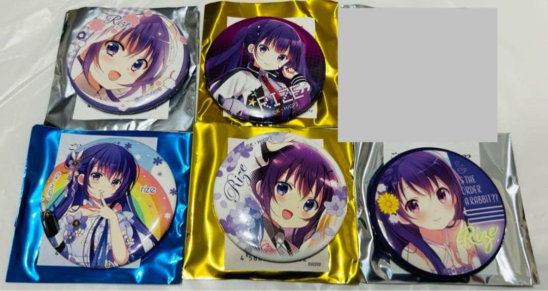 ごちうさ　缶バッジ　5個セット　リゼ