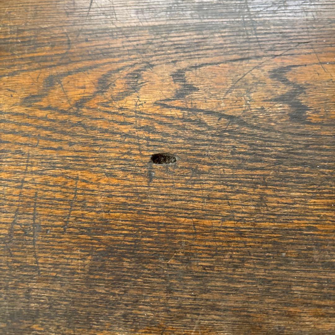 木製文机 2引き出し付き　昭和レトロ　 ディスプレイ