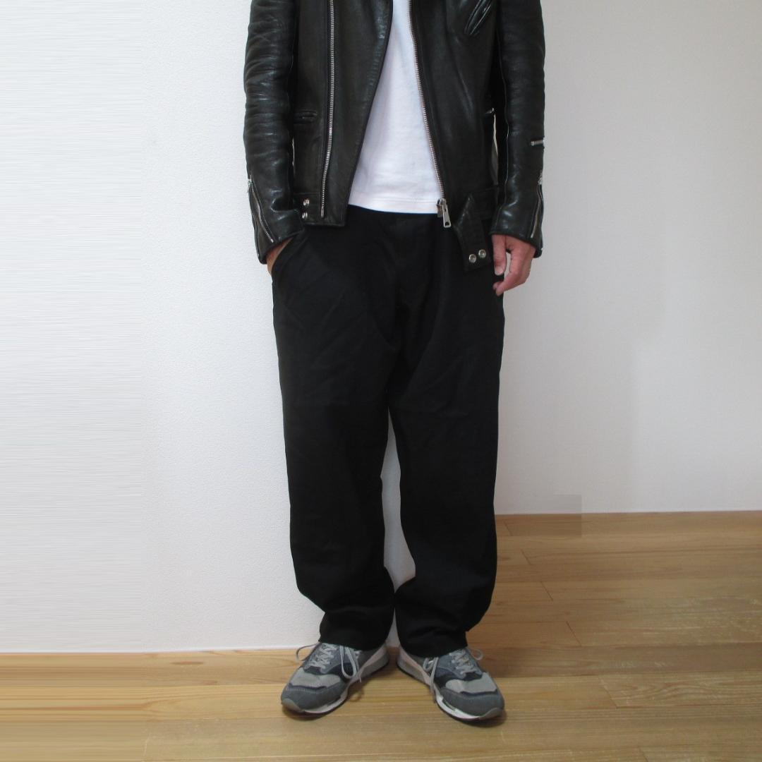 ユージニアスCDG ポリ縮絨ワークパンツ ブラックM コムデギャルソン