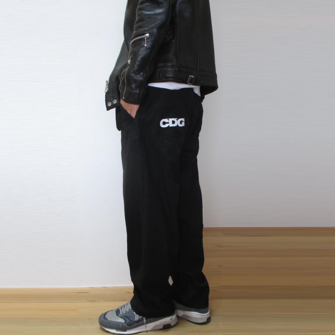 ユージニアスCDG ポリ縮絨ワークパンツ ブラックM コムデギャルソン