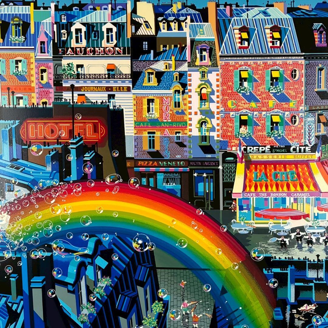 美品 ヒロ・ヤマガタ「バブル/BUBBLES」シルクスクリーン 大作 直筆サイン