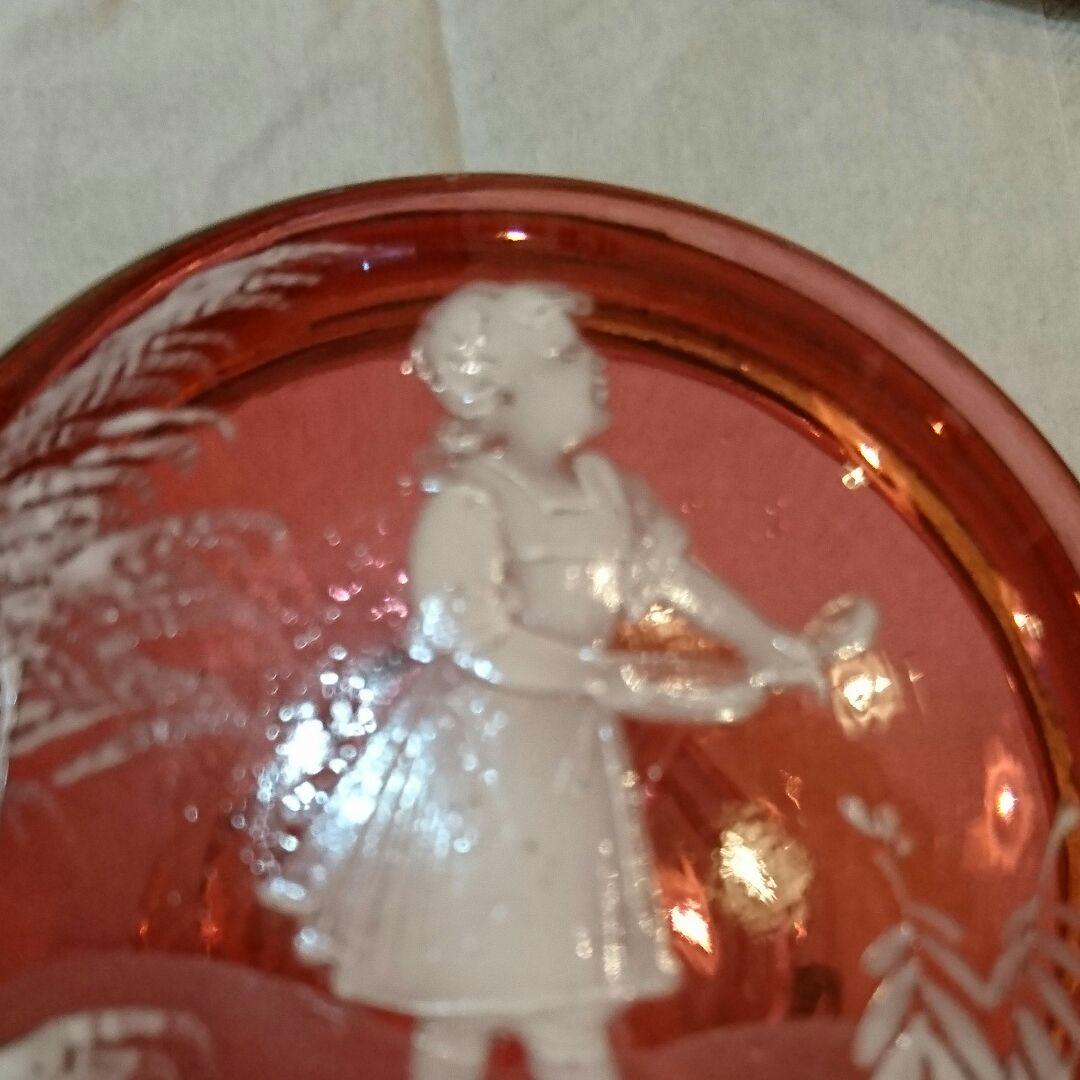 特別価格中！アンティーク、骨董市で購入の美しいゴ−ルドピンクの蓋物