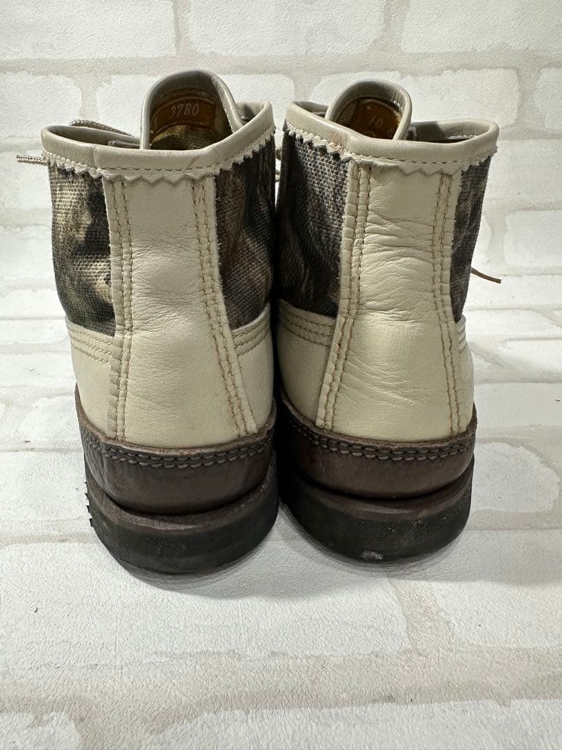 ラッセルモカシン　モカシンブーツ　珍しいリアルツリー生地とのコンビ