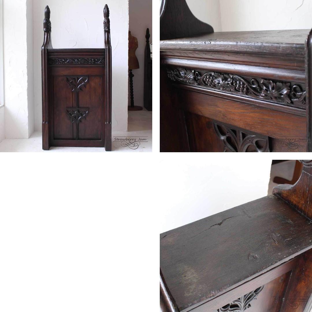 L3306-51 英国アンティーク オーク デスク ディスプレイ カウンター