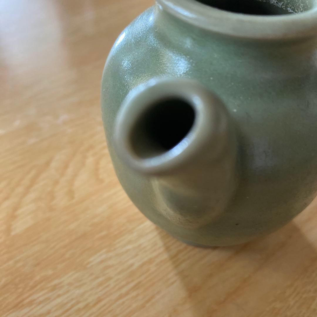 龍泉窯　青磁　水注　明代　完品