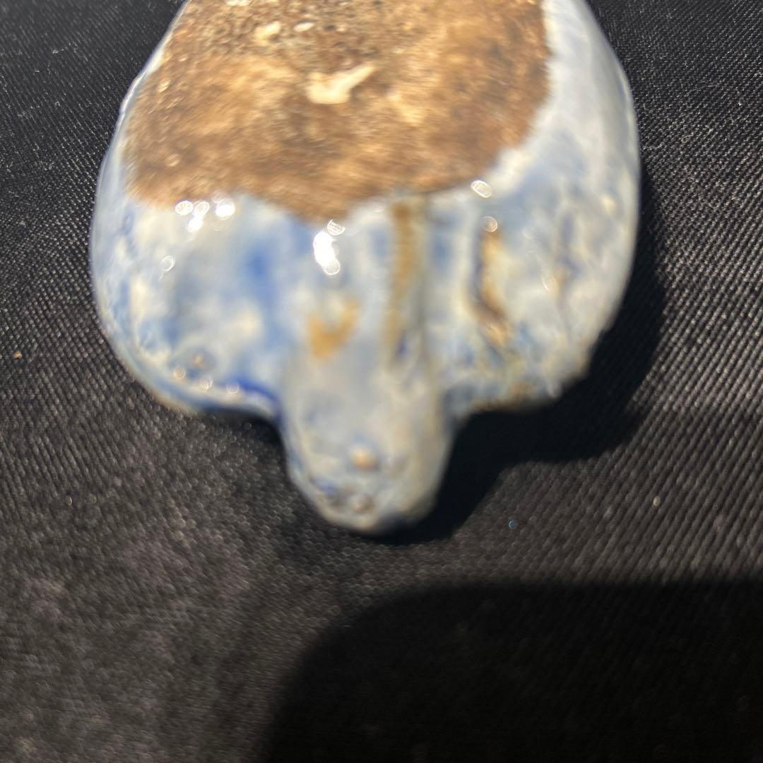 李朝　青磁　亀甲船　水滴　希少品