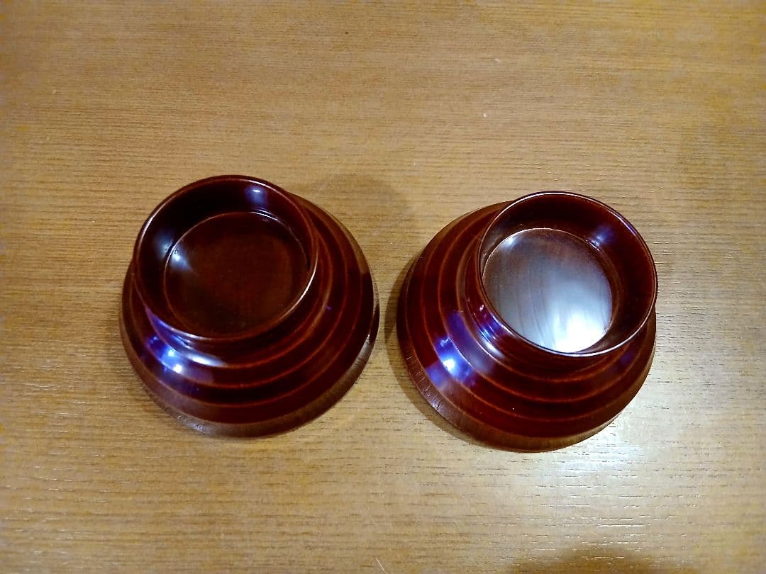 未使用　輪島塗　欅　ぐいのみ　盃　2客セット　酒器　天然木　伝統工芸