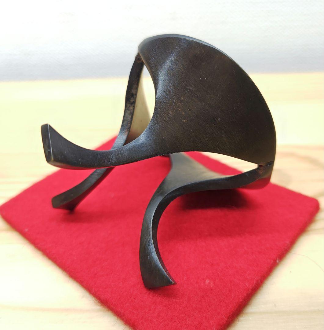 送料込【逢絢亭】茶道具 蓋置 銀杏鶴蓋置 三ツ銀杏 鉄製 一ノ瀬宗辰 共箱入り