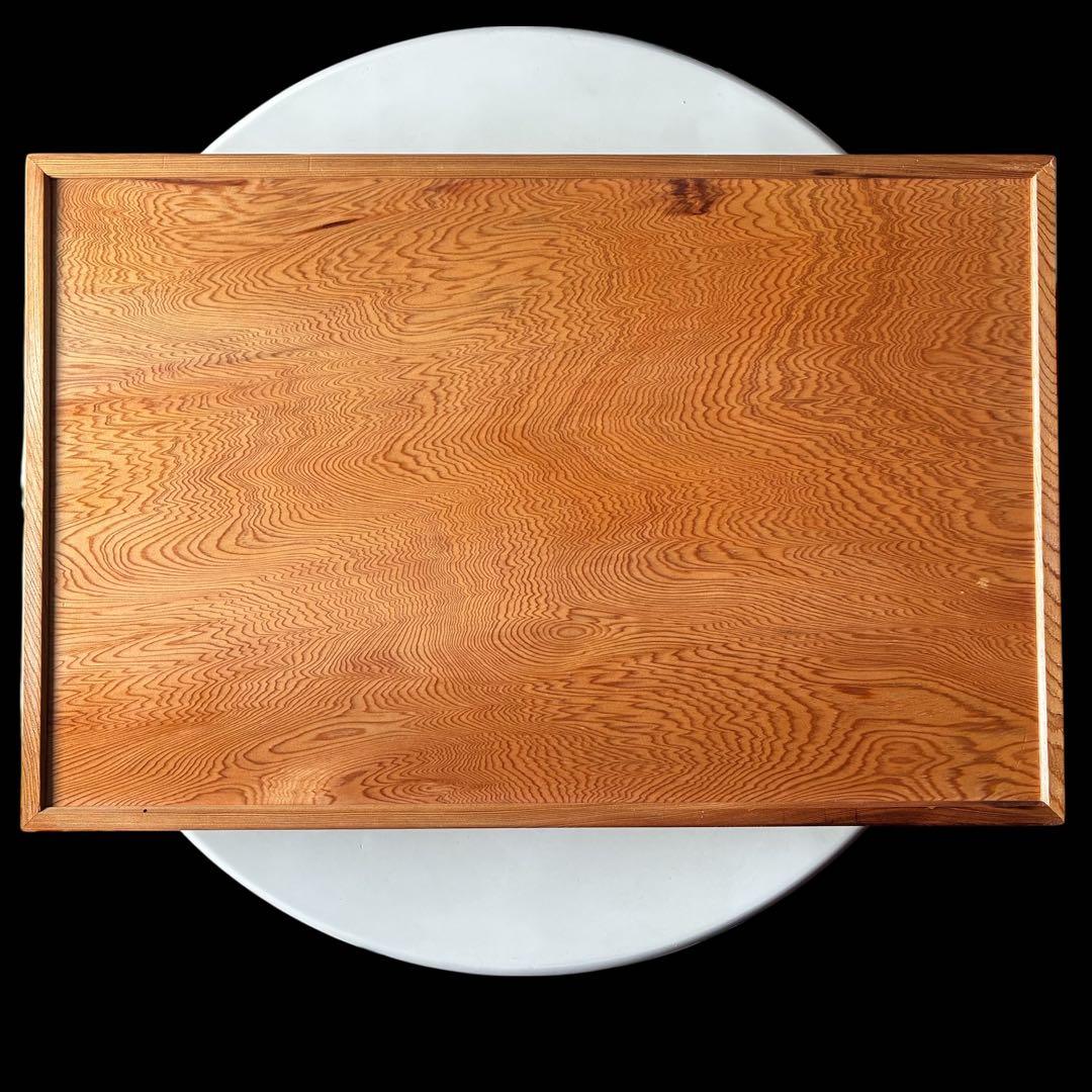高級　銘木屋久杉　角盆　新品未使用箱入り　トレー希少品