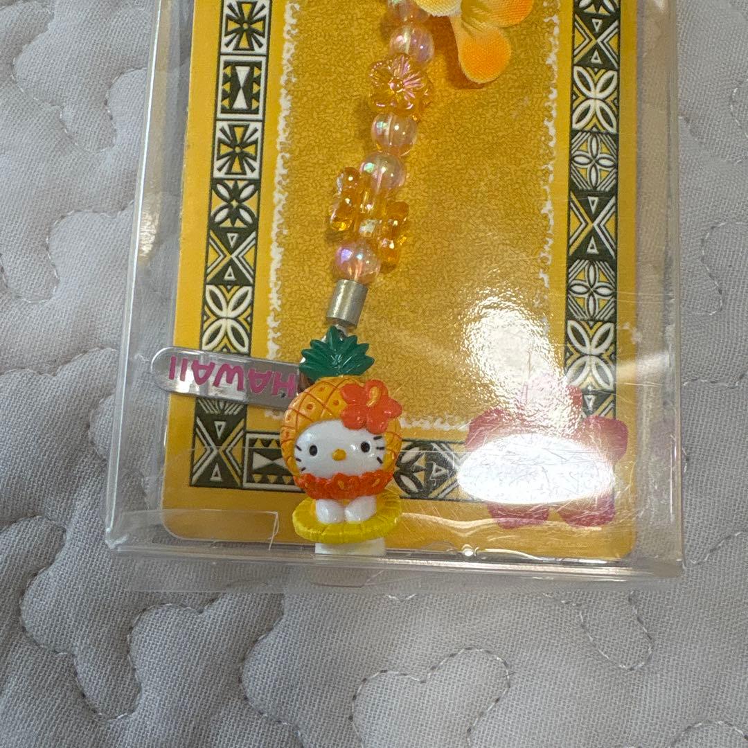 〈レア〉ハワイ限定ハローキティ パイナップル 根付け ストラップ