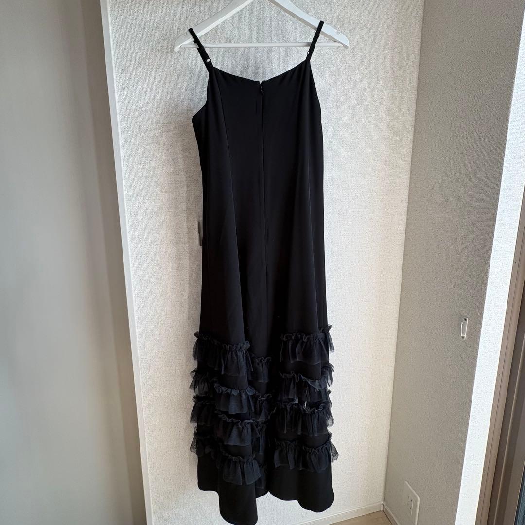 Transparent hem setup dress 黒　S