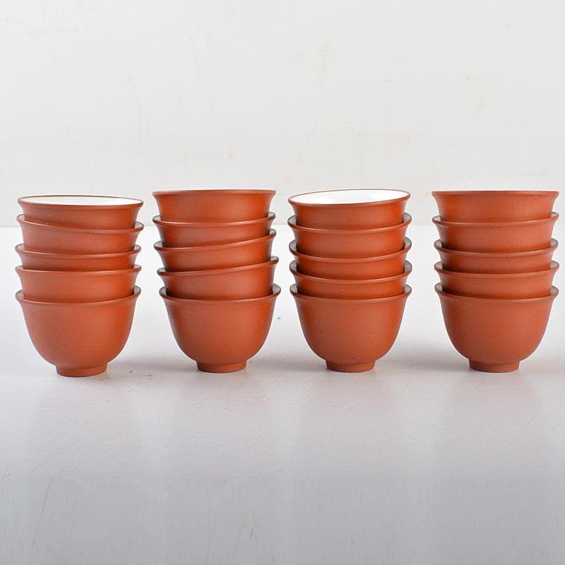 煎茶道具　紫砂　朱泥　内白釉　煎茶碗　二十点まとめて　N　6551