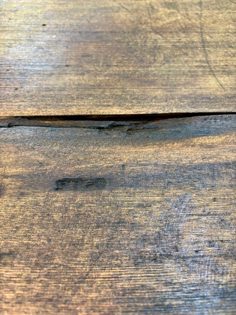 古家具 アンティーク机 2杯引き出し サイドテーブル ろくろ脚 無垢