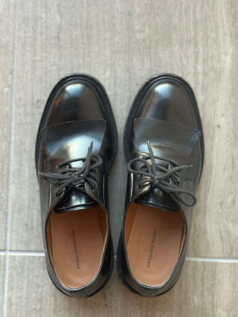 【本人期】DRIES VAN NOTEN 厚底 レザーシューズ 40 黒 青山店