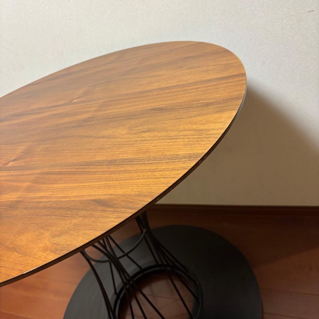 ニトリ ダイニングテーブル 丸テーブル コルーナ ウォルナット