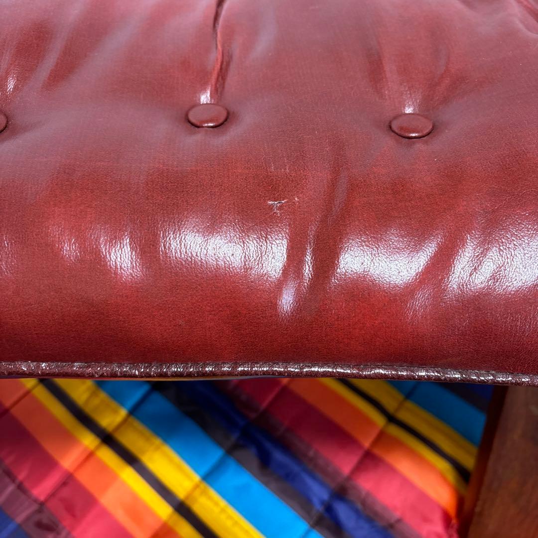 ラクダスツール　オットマン　チェア　真鍮象嵌　鞍型　ビンテージ