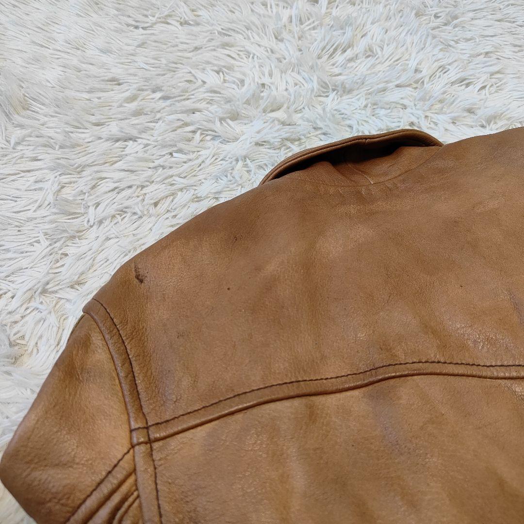 レア品　ショット　シングルライダース 星 スターブラウン サイズ M