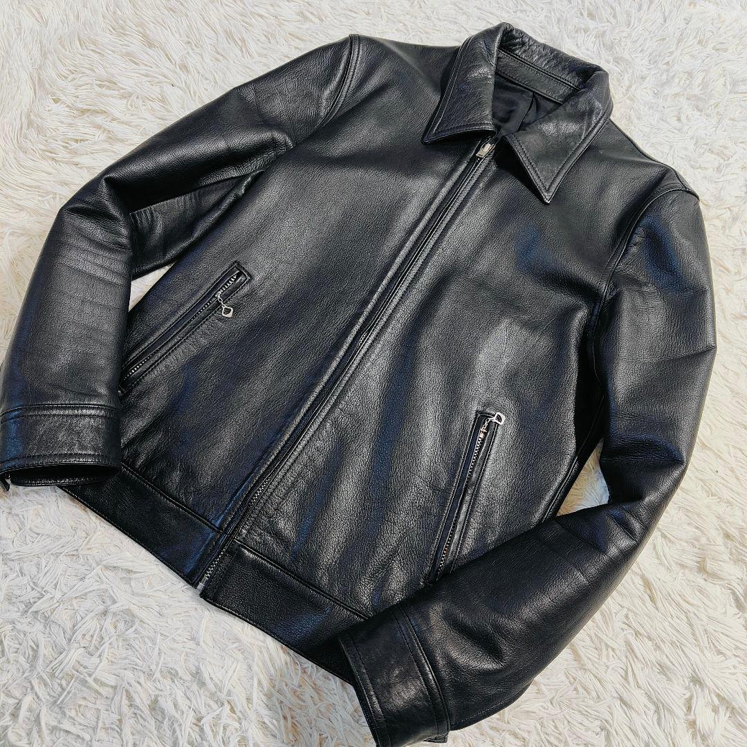 【極美品】ワコマリア　レザージャケット　本革　ブラック　黒　M 日本製