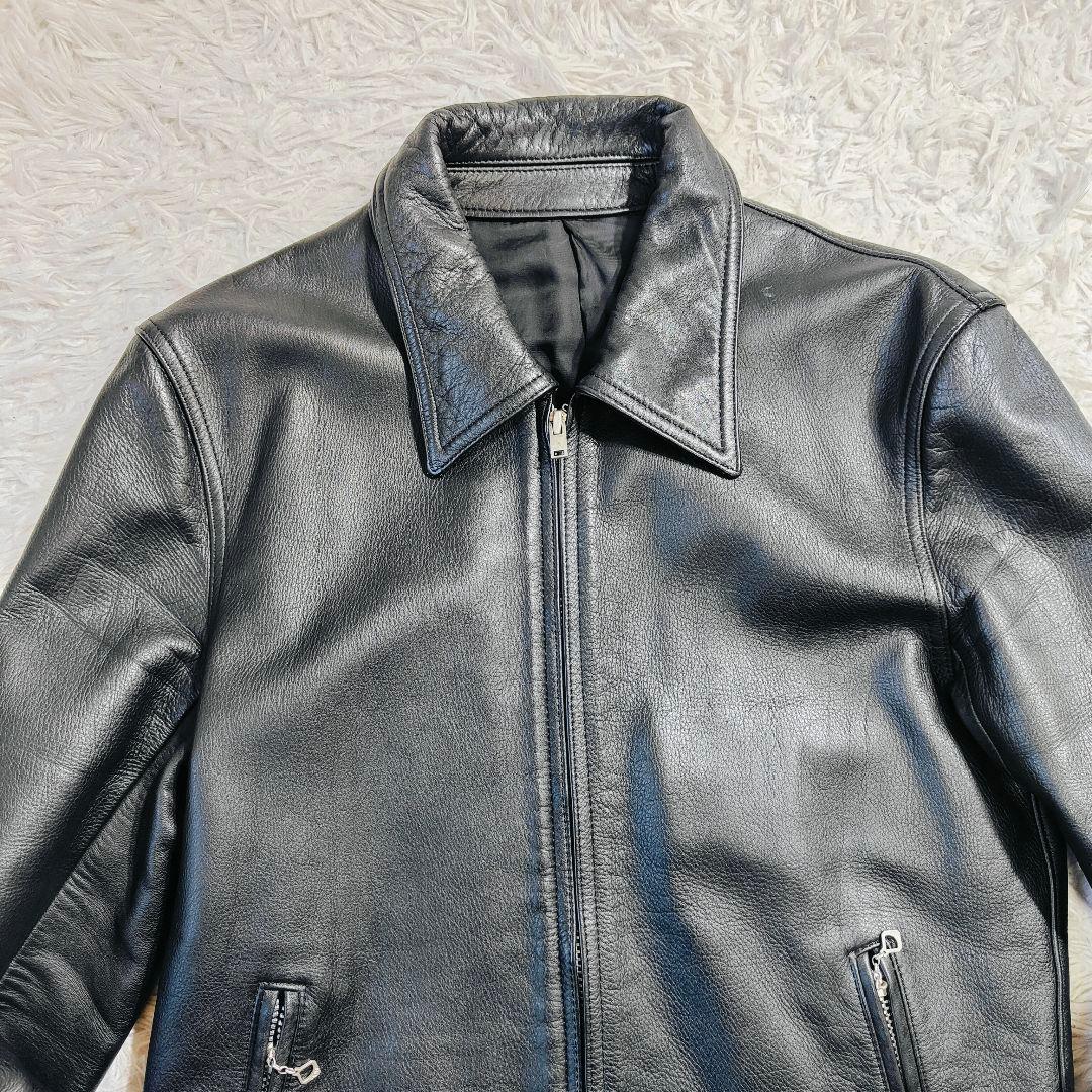【極美品】ワコマリア　レザージャケット　本革　ブラック　黒　M 日本製