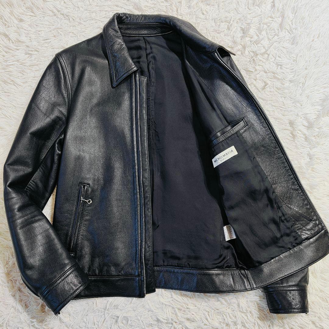 【極美品】ワコマリア　レザージャケット　本革　ブラック　黒　M 日本製