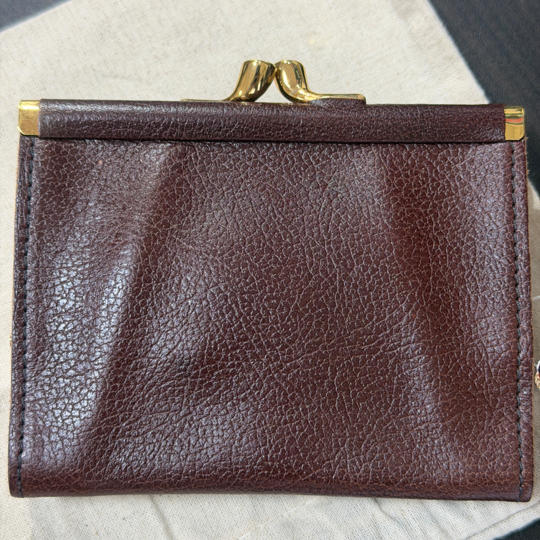 【新品未使用】イルビゾンテ 二つ折り がま口 財布 ブラウン