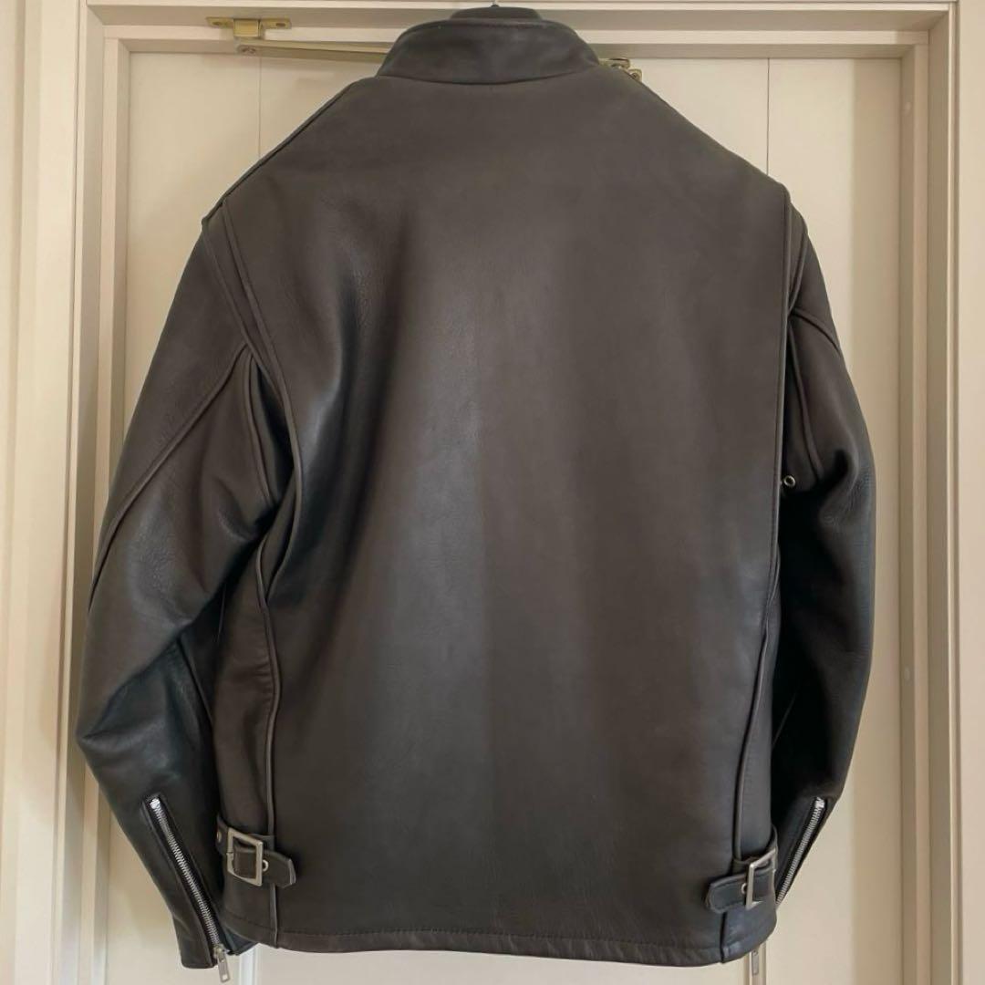 Schott 641 レザー シングルライダースジャケット 40 ショット