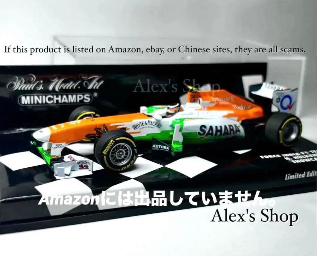 レア504台限定モデル ミニチャンプス フォースインディア F1 TEAM