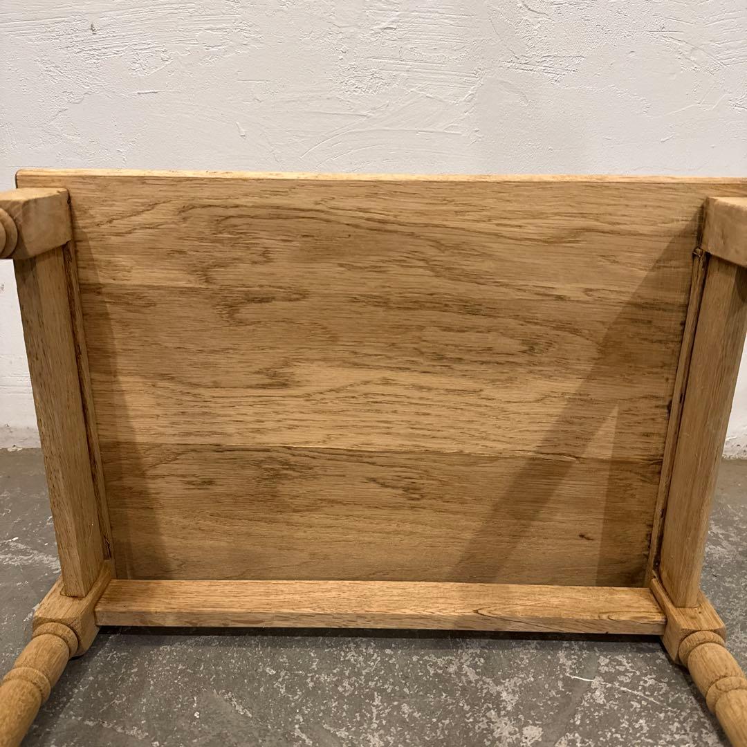 ビンテージ　木製サイドテーブル　剥離