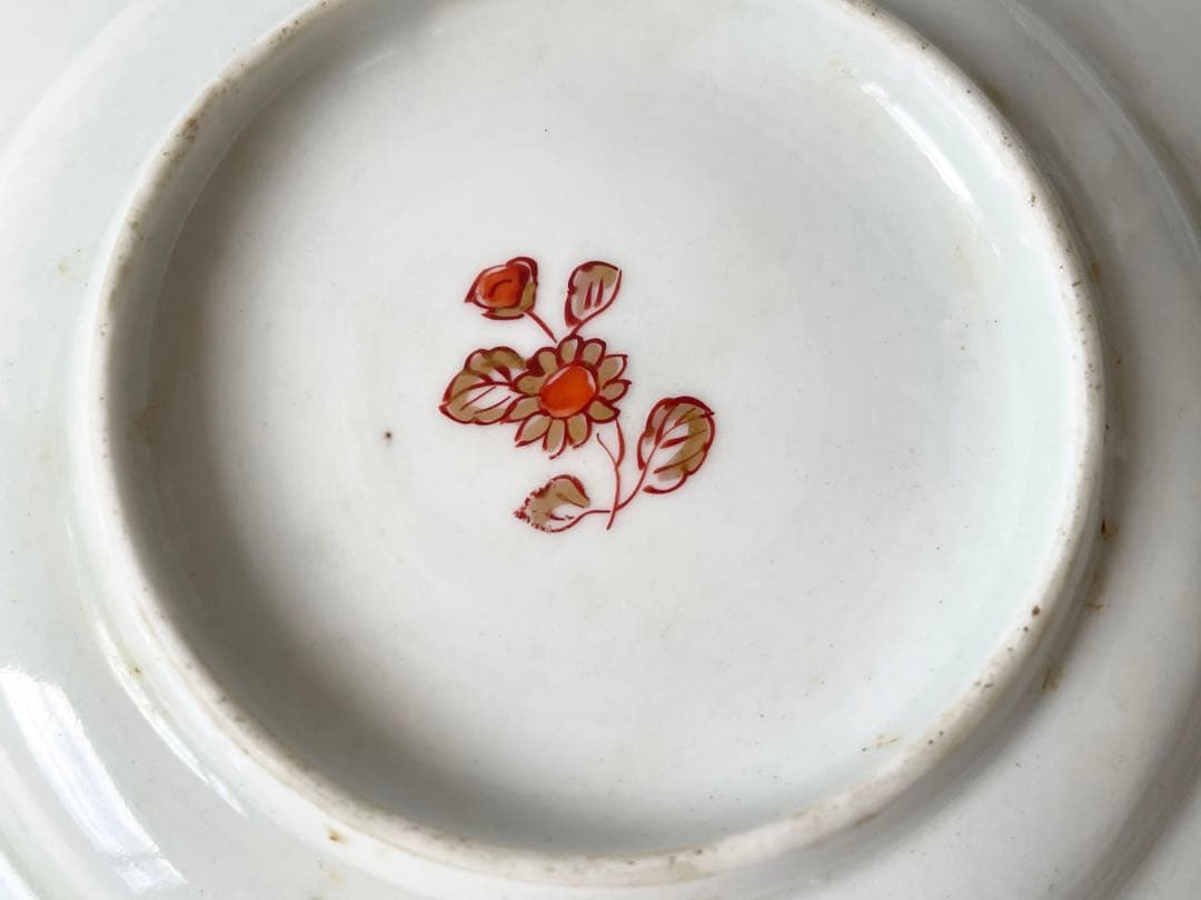 アンティーク　骨董　古伊万里　輸出手　金襴手　粟鶉図　小皿2枚