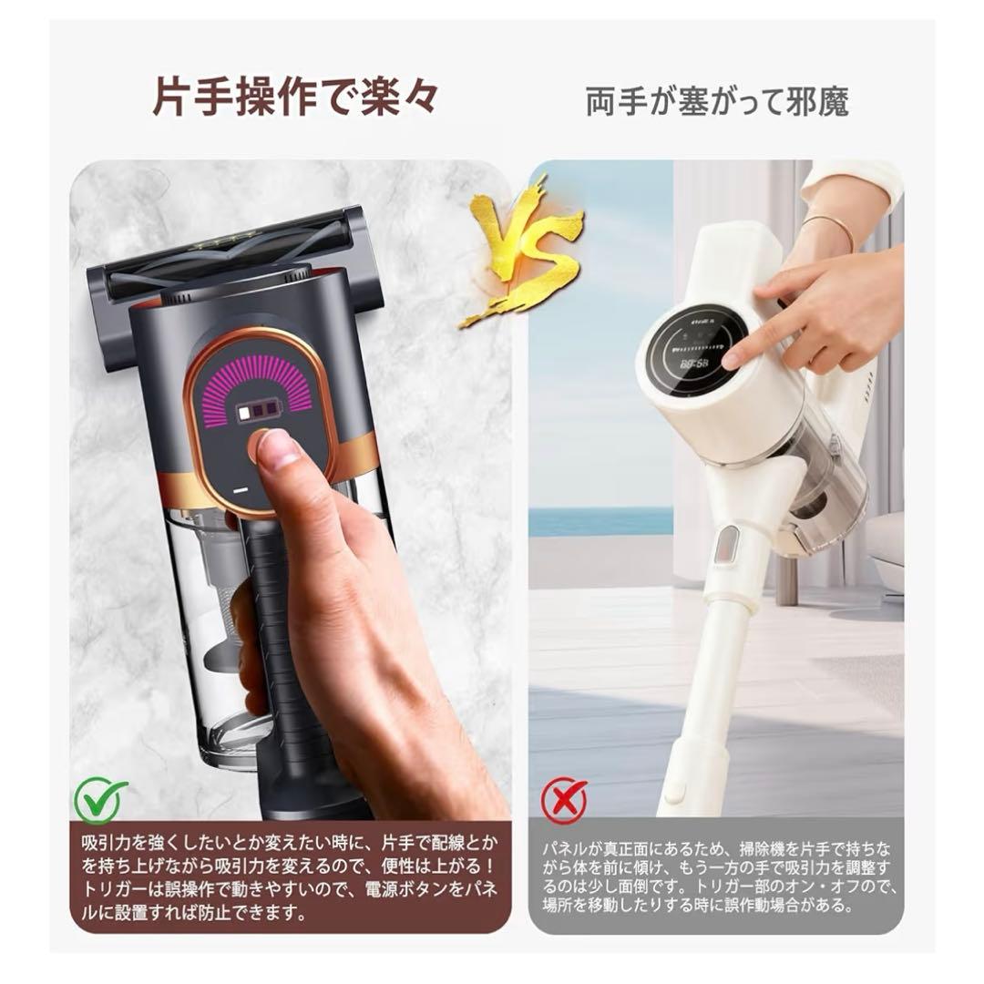 掃除機 コードレス 強力吸引 軽量 自立式 スティッククリーナー 大掃除 掃除