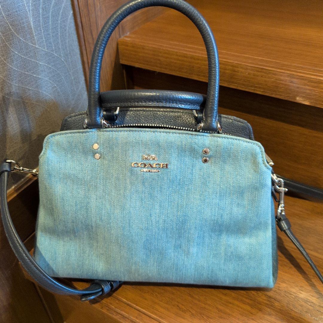 COACH デニムブルー ショルダーバッグ
