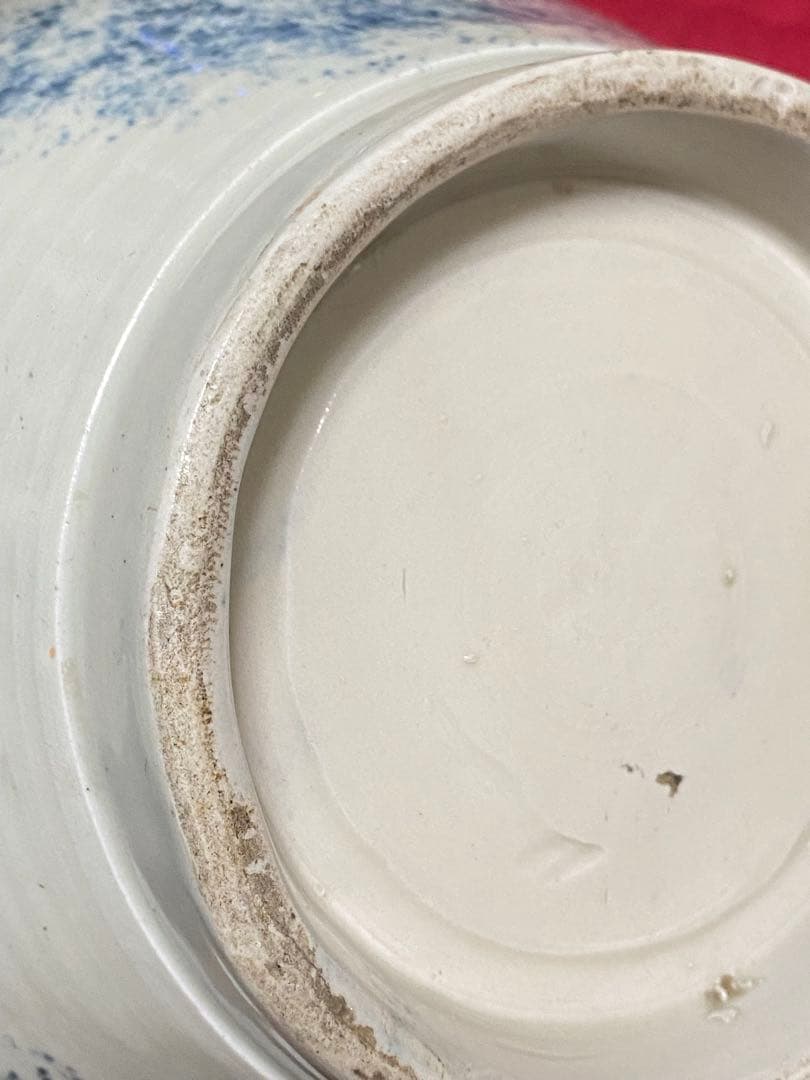 江戸時代　青白磁 ドラゴン模様 花瓶　骨董品