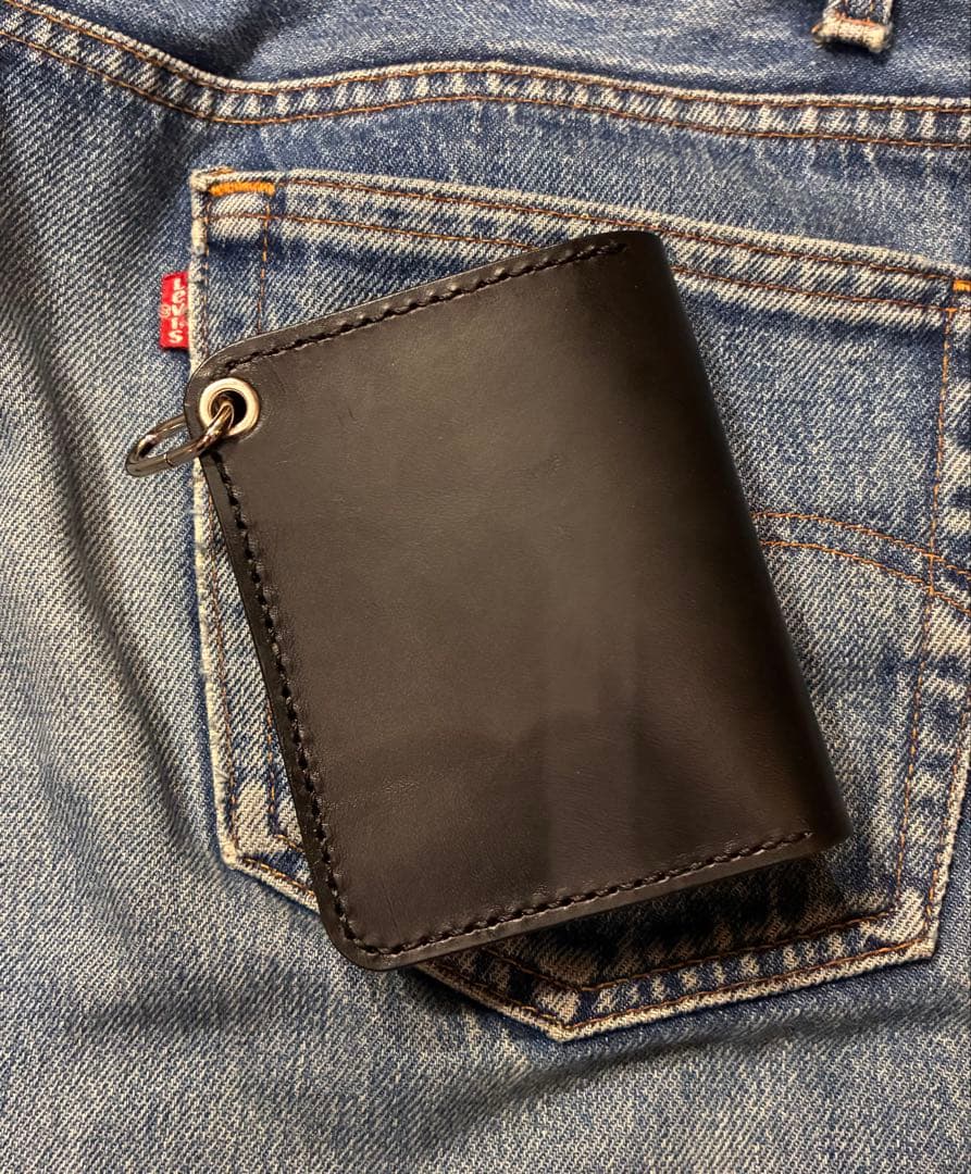 トラッカーウォレット　ミドルサイズ　⭐︎シルバ925クロスボールコンチョへ変更⭐︎