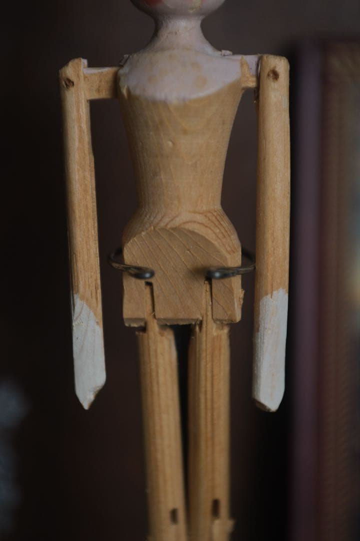 ペグドール アンティーク ウッデンドール 木製人形 イタリア