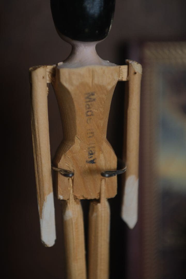 ペグドール アンティーク ウッデンドール 木製人形 イタリア