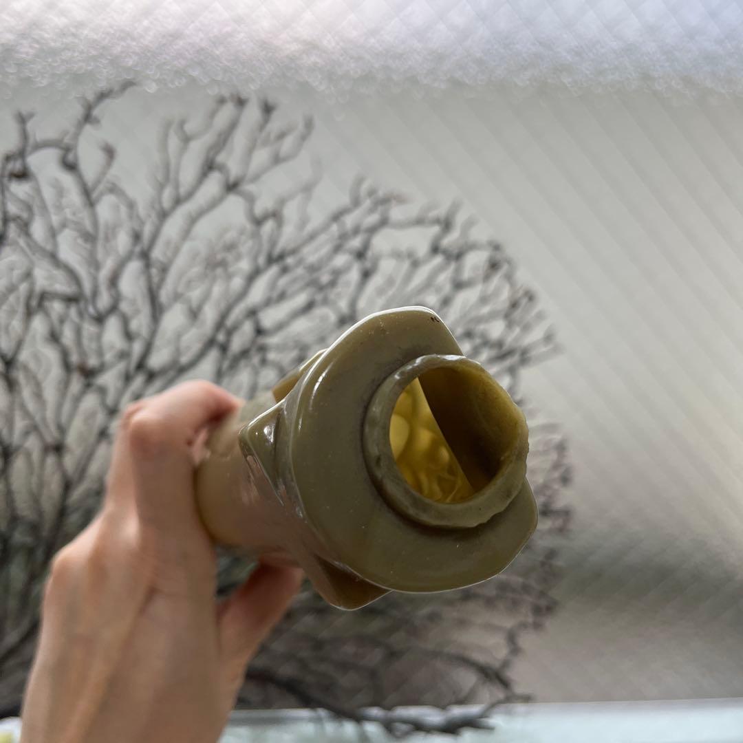 骨董　時代ガラス　超希少　高麗神社　将軍標　練りガラス　エナメル彩色　御神酒入れ