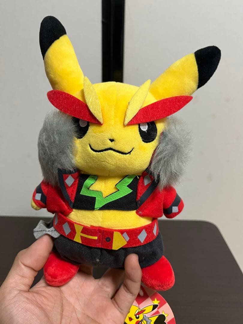 ハードロックピカチュウぬいぐるみ ポケモンセンター限定 タグ付き