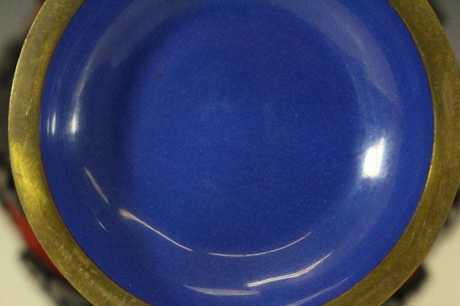 中国美術 堆朱堆黒 纏枝蓮花紋 瓶 高16.5cm(LC788)