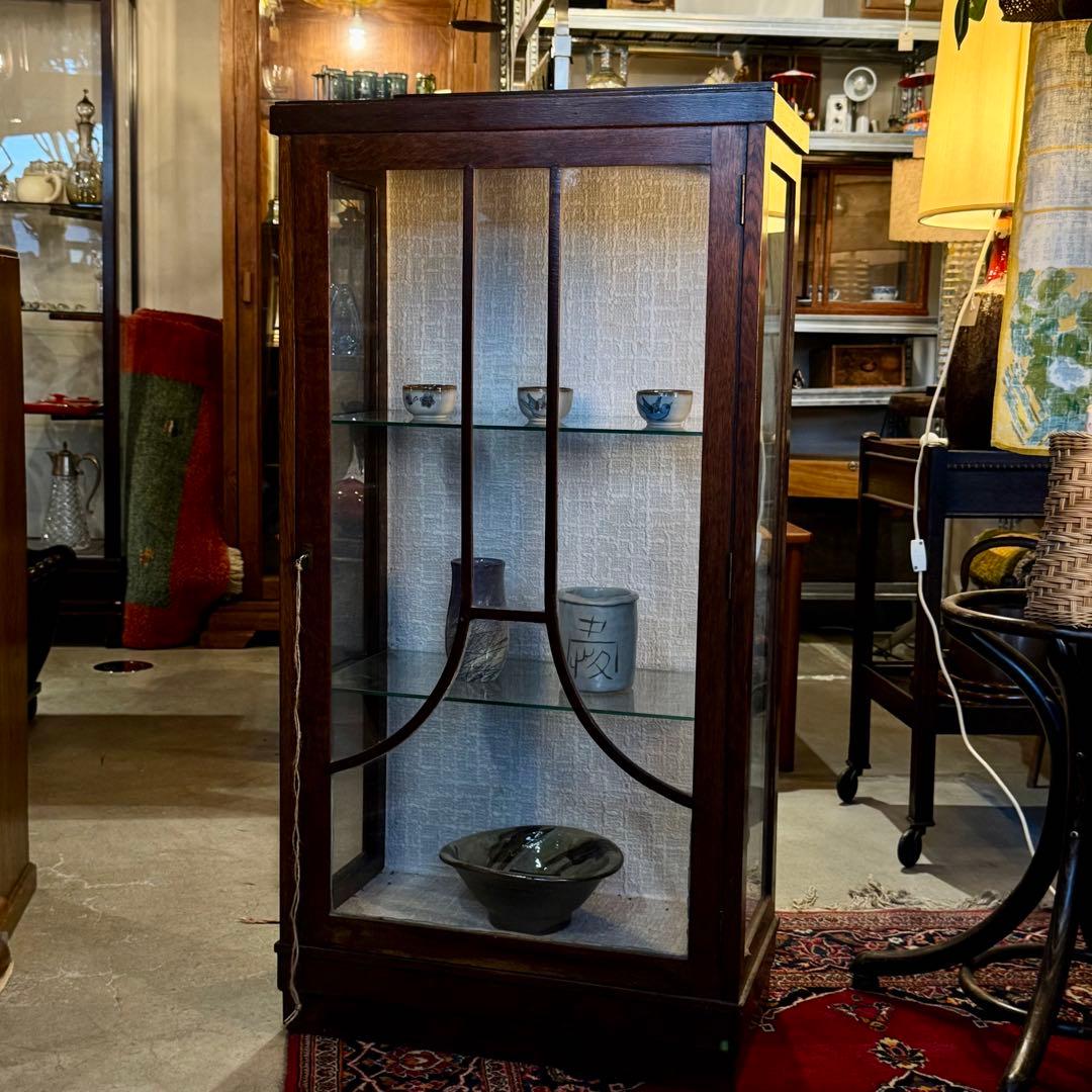 木製ガラスキャビネット／アール・ヌーヴォー／ディスプレイケース