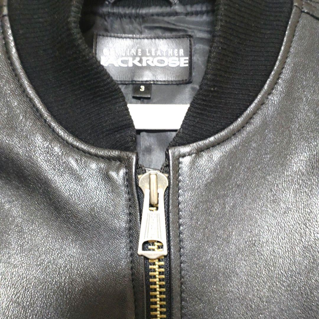 美品 JACKROSE 本革 レザージャケット ブラック M〜L ダブルジップ