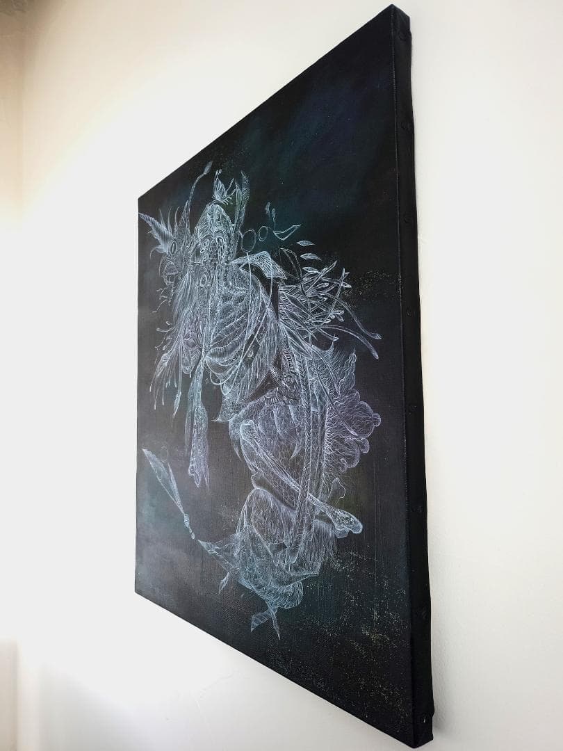 深海のdeus / モダン画 キャンバス 46×38㎝ F8 原画 現代アート