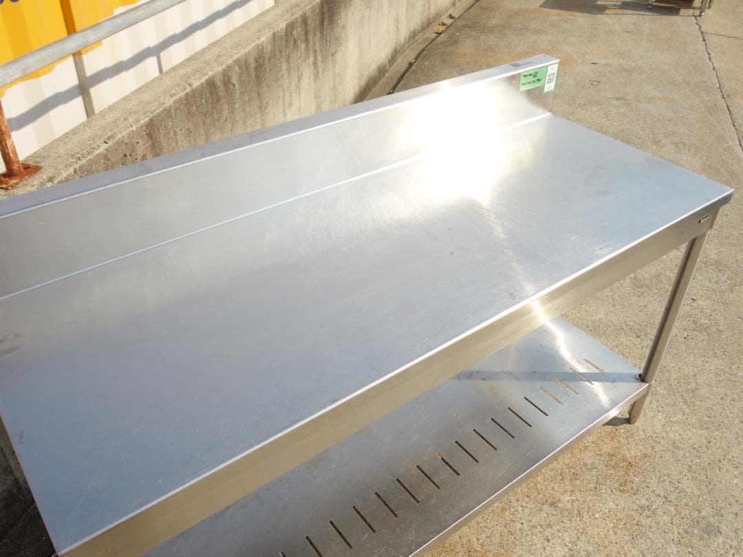 【中古】M▽業務用 厨房 作業台 棚 ステンレス バックガード (Fe1827)