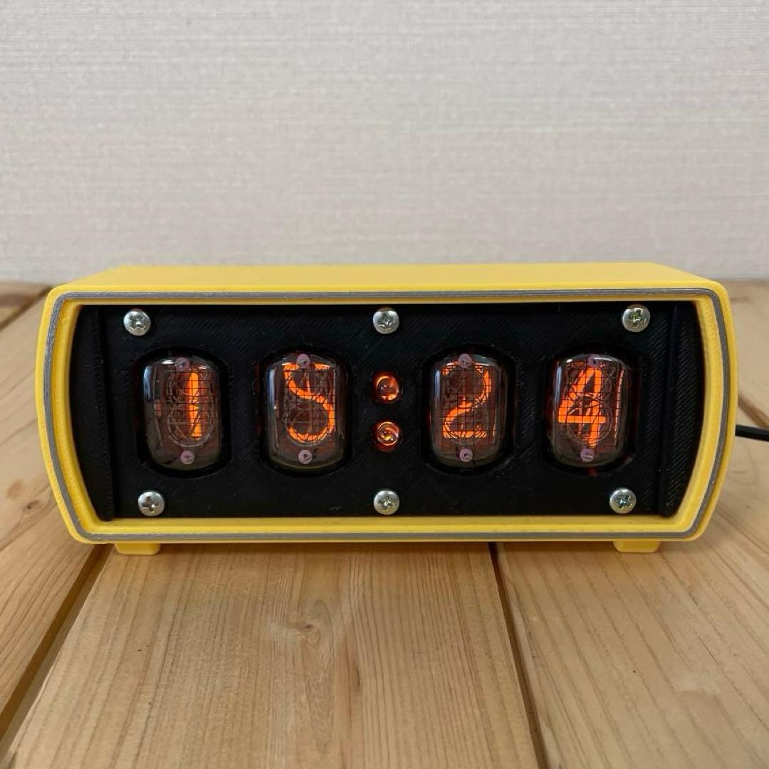 ニキシー管時計 NIXIE CLOCK 4桁 IN-12使用 イエロー