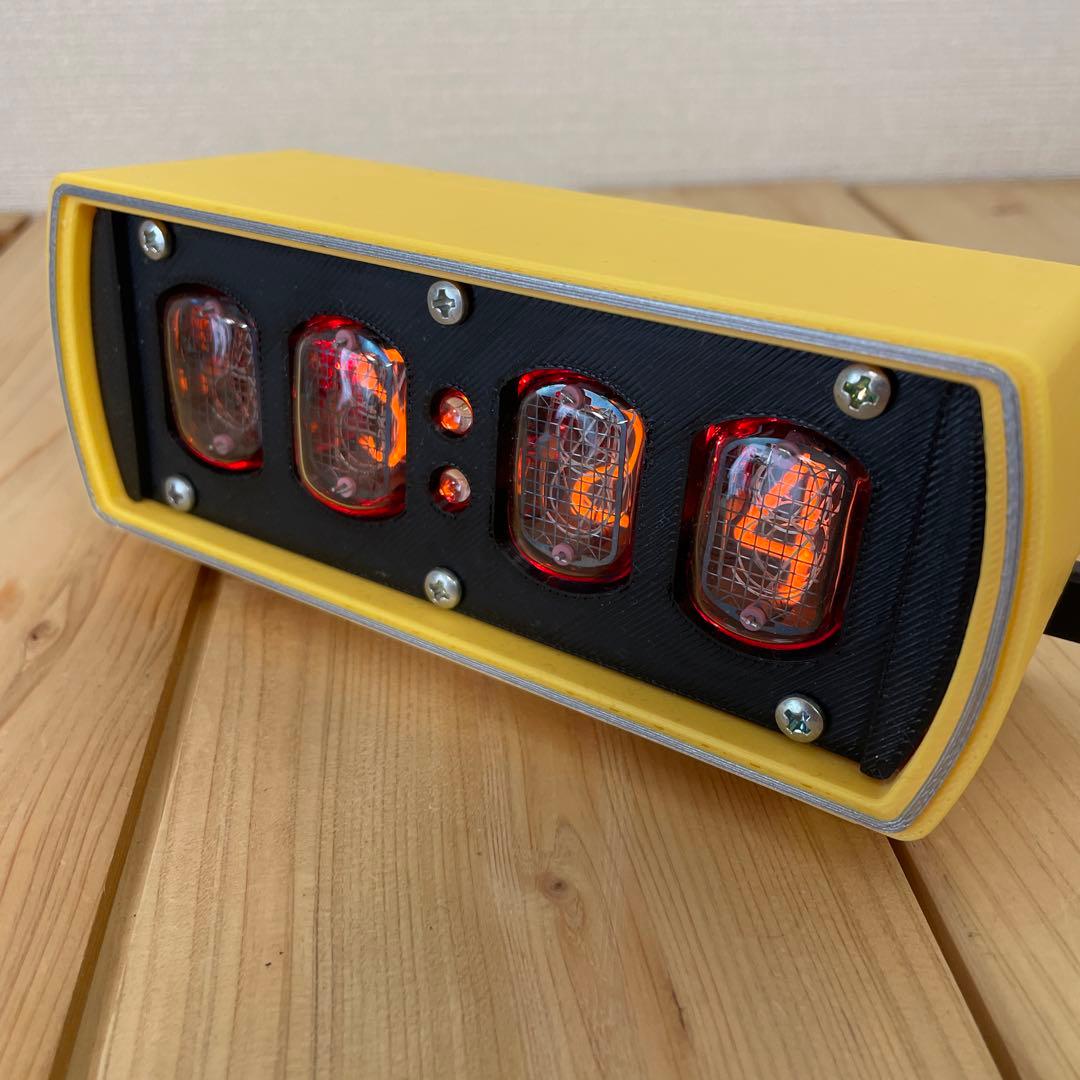 ニキシー管時計 NIXIE CLOCK 4桁 IN-12使用 イエロー