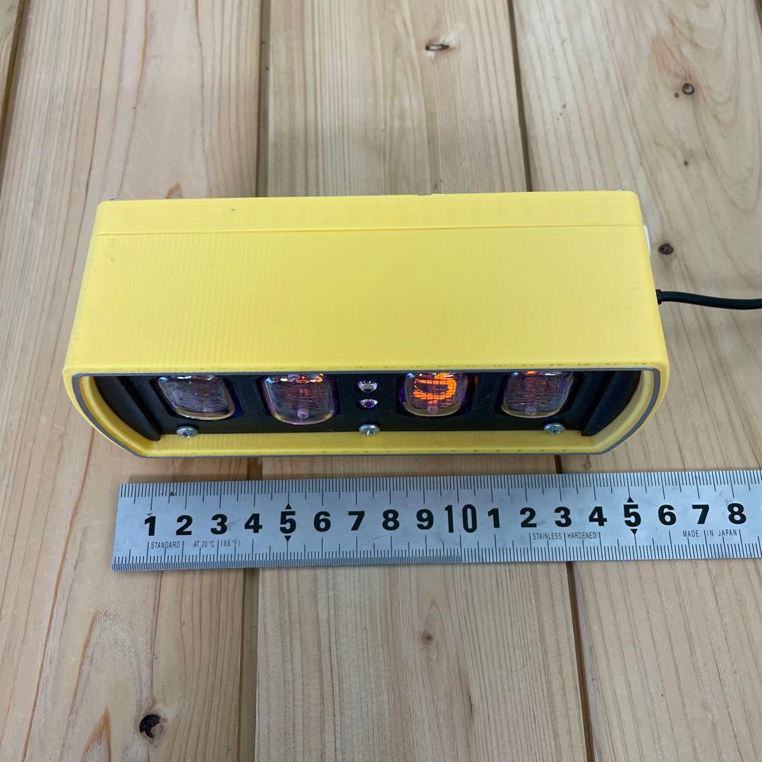 ニキシー管時計 NIXIE CLOCK 4桁 IN-12使用 イエロー