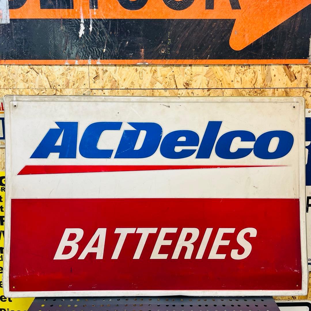 US仕入れ 1980s ACDelco BATTERIES ヴィンテージ看板