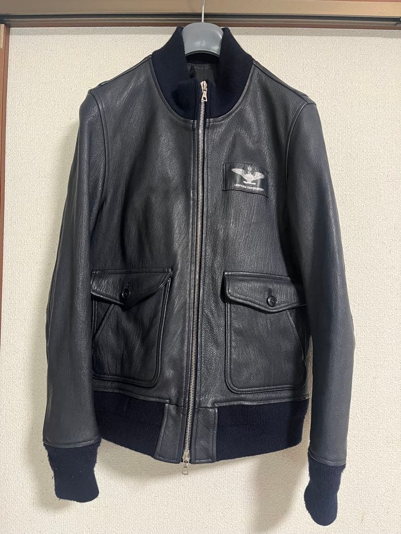 【定価147000円 】uniform experimentレザー ネイビー 2