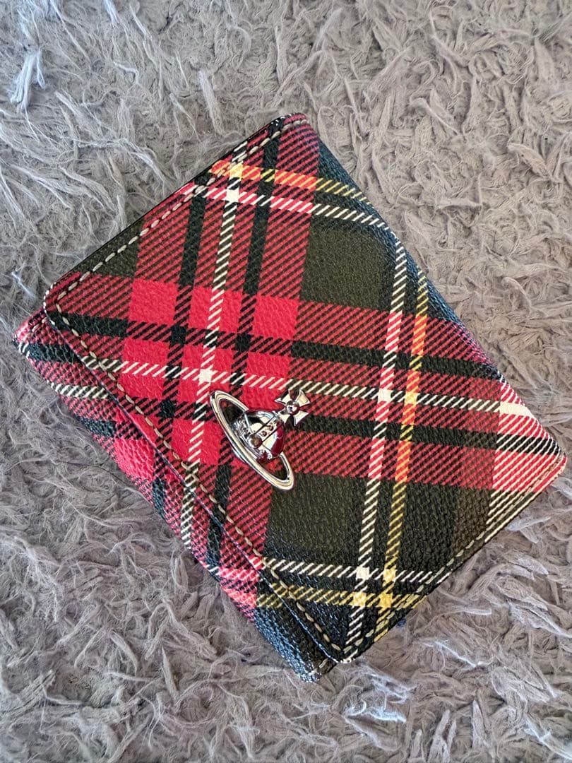 ヴィヴィアン　タータンチェック 二つ折り財布